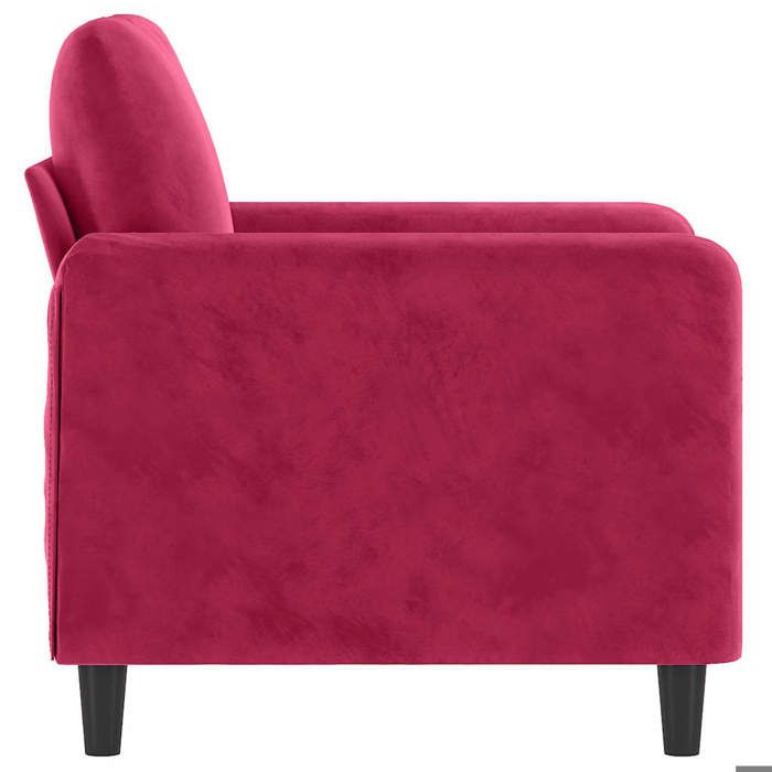 Promotion janvier Fauteuil 1 place - mango - Petit Canapé - Rouge bordeaux 60 cm - Velours SS1844