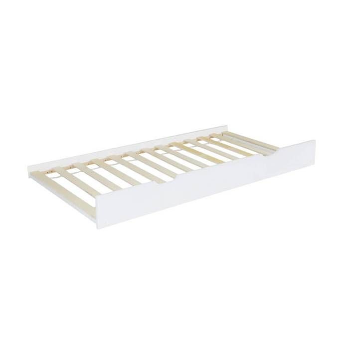 Tiroir lit enfant bois de pin naturel blanc 190 x 94 x 20.3 cm - Roya Tiroir lit enfant bois de pin naturel blanc 190 x 94 x 20.3 cm - Roya