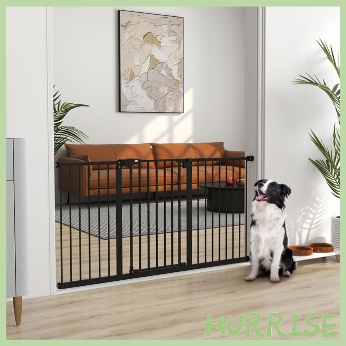 Meilleurs prix pour Cocosity Barrière De Sécurité Animaux Porte Fermeture Automatique Système De Double Verrouillage Sans Perçage 3 Extensions Noir