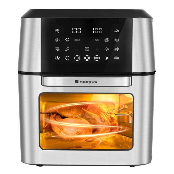 Friteuse sans huile AirMax 1280 - Airfryer Capacité 12L-12 Programmes de Cuisson-1800W - Sinaopus