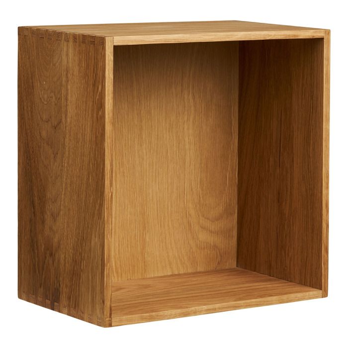 Étagère murale Townsville en chêne massif 30x18x30 cm - Réf. VK8681847497813