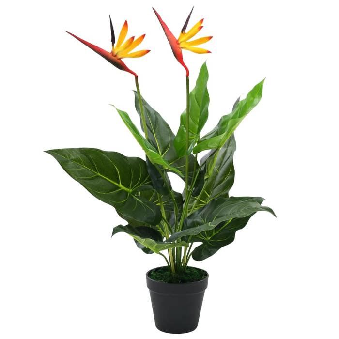 EN SOLDE*Meuble de salon - MONNA - Plante artificielle - design réaliste - Strelitzia Reginae Oiseau de Paradis 66 cm@175989