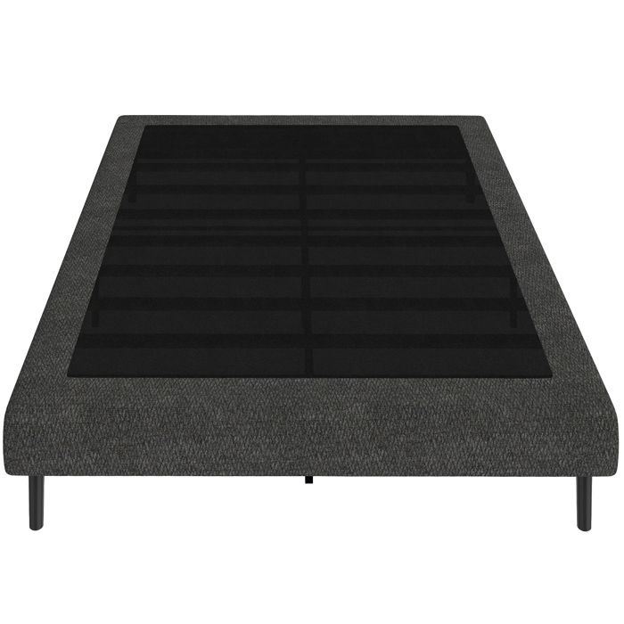 Sommier tapissier - HOMCOM - housse en chenille - cadre de lit à lattes charge max. 400 kg - 140x190 cm - gris Sommier tapissier - HOMCOM - housse en chenille - cadre de lit à lattes charge max. 400 kg - 140x190 cm - gris