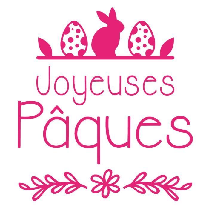 Stickers Joyeuses Paques Pour Vitrine Dimensions 35x38cm Rose Achat Vente Stickers Soldes Sur Cdiscount Des Le 20 Janvier Cdiscount