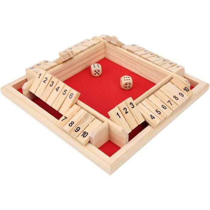 Goki Shut The Box 56651 Jeu de dés en bois, 32,2 x 17,3 x 3,2 cm, 2 dés, naturel/bleu Goki Shut The Box 56651 Jeu de dés en bois, 32,2 x 17,3 x 3,2 cm, 2 dés, naturel/bleu