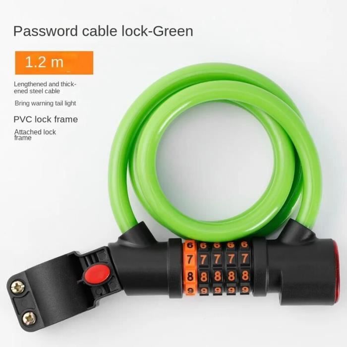 Ga1204-12, Chaîne Antivol Pour Vélo 120 Cm, Câble Antivol Pour Vélos