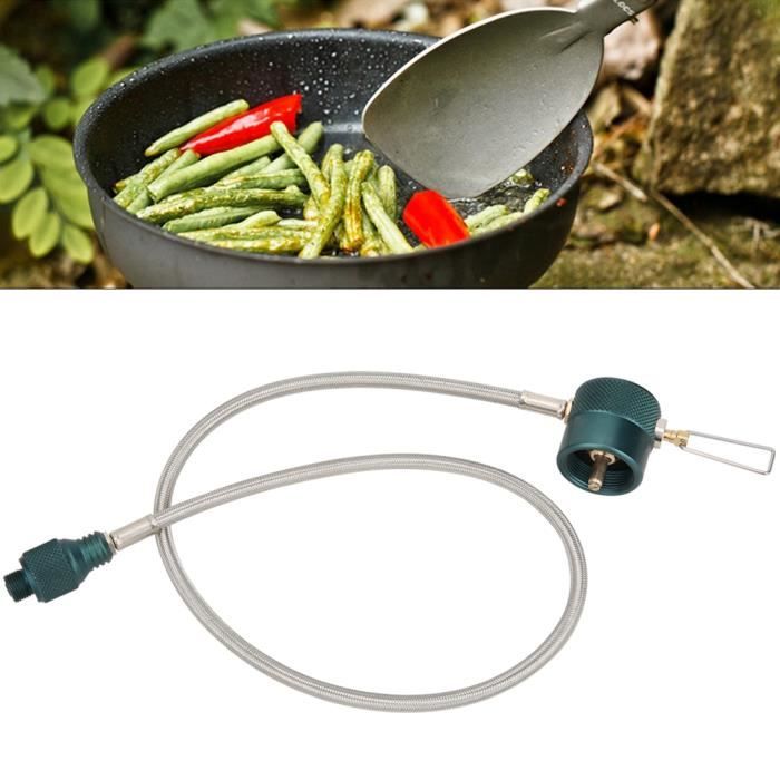 Alupre 1L r/éservoir de gaz du Tuyau de Transfert de Conversion de connecteur Adaptateur de t/ête Compatible avec cuisini/ère Camping en Plein air
