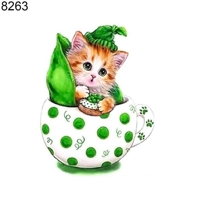 Chat Mignon En Tasse Chaton Moderne Resine Bricolage Diamant Peinture Broderie Decor A La Maison 63 Achat Vente Objet Decoration Murale Cdiscount