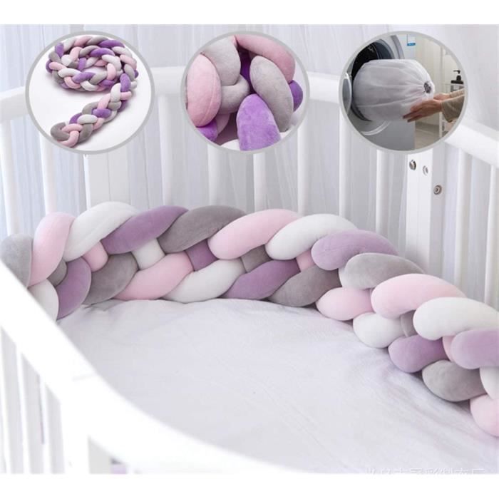 Tour De Lit Coussin Tour De Lit Tresse 4 Brins Utilise En Creche Pour Proteger La Tete Des Bebes Contre Les Chocs 2 M Cdiscount Puericulture Eveil Bebe