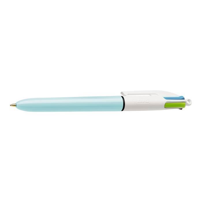 BIC 4 Couleurs FUN Stylo bille 4 couleurs rose, turquoise, violet