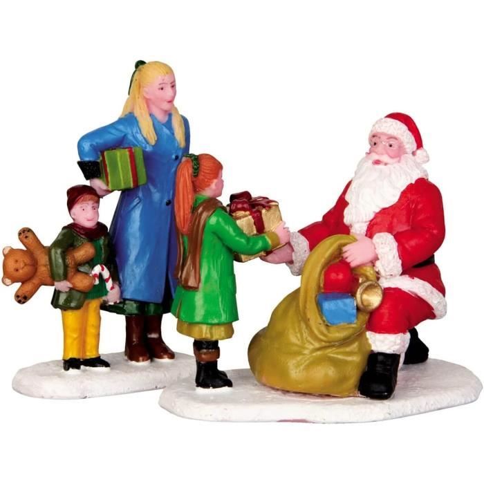 Cadeaux du Père Noël, Personnage de village de Noël en polyrésine[334