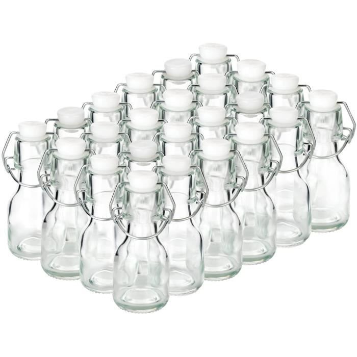 Mini Fioles Verre 15 ML Avec Bouchon Liège - Lot De 20 - DIY Bijoux, Déco Mariage Ou Jardin Féerique