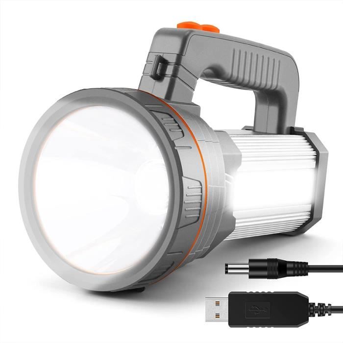 Lampe Torche LED Rechargeable Portable Ultra Lumineuse 9000 mAh 7000 lumens,  Lampe Camping Projecteur Portable, Lampe de Poche A117 - Cdiscount Bricolage
