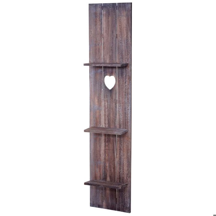 MCW Étagère murale MCW-C92 150x33x13cm bois massif vintage marron shabby