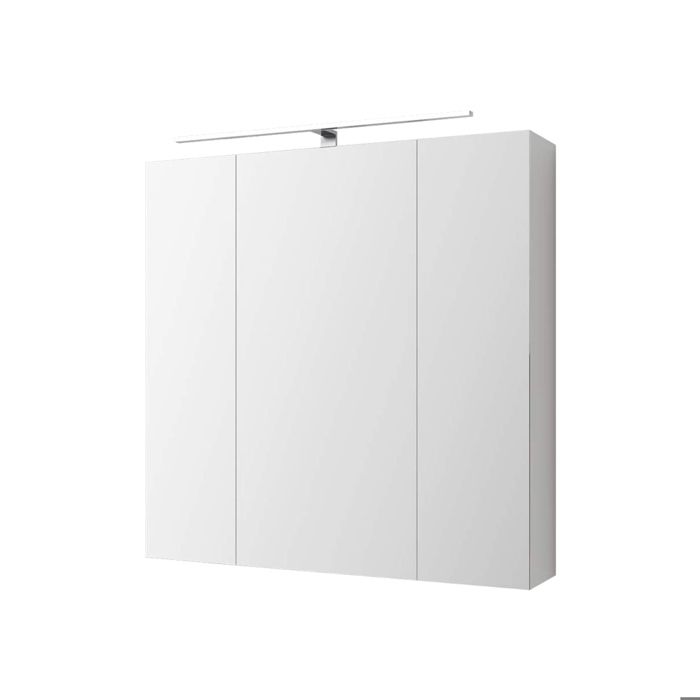 MLDesign Armoire de Toilette avec Éclairage LED et Mirroir 72,4x72x15