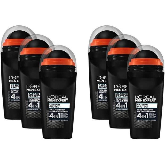 Déodorants et anti-transpirants L'Oréal Men Expert Deo Roll-On, Carbon ...