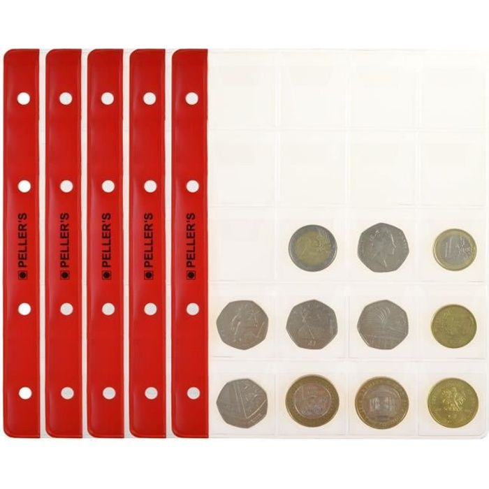 Konesky Boîte de Rangement de Pièce de Monnaie 100 Pieces Récipient en Plastique pour Capsules à Monnaie Collection de Pièces avec Boîte de Rangement 