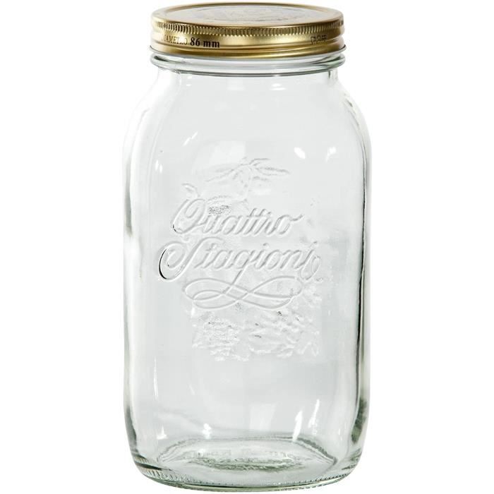 Bocaux En Verre Avec Couvercle à Levier Gothika - Lot De 6 - 100% Hermétique - Pour Conserves Maison Et Fruits
