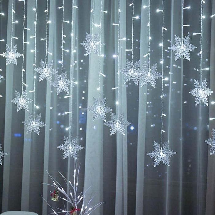 LED Guirlande Lumineuse Boules de Noël Flocon Neige Eclairage Décoration  Fenêtre 8719987128578