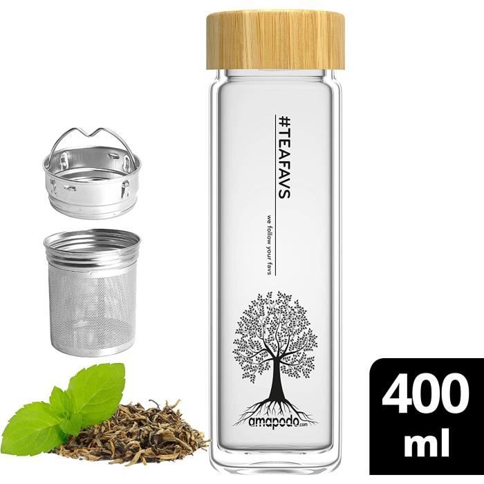 Infuseur à Thé En Acier Inoxydable Amapodo - Maille Fine, Avec Chaîne - Pour Thé En Vrac, Herbes, épices - Remplaçant Les Sachets Jetables