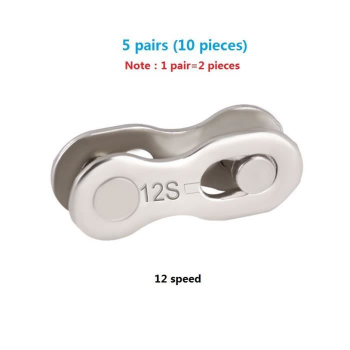 MIRKUZI 6 Maillons Rapides De Chaîne (3 Paires) – Acier Inoxydable, Compatible 12 Vitesses Pour VTT Et Vélo De Route
