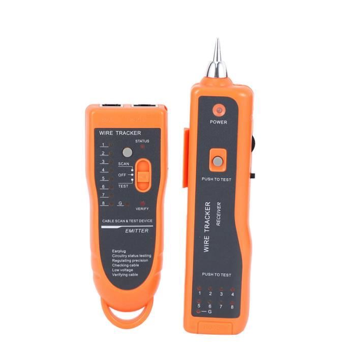 Testeur Câble Réseau Jemcgrl - Détecteur Ligne RJ11 | Pour Dépannage Téléphonique
