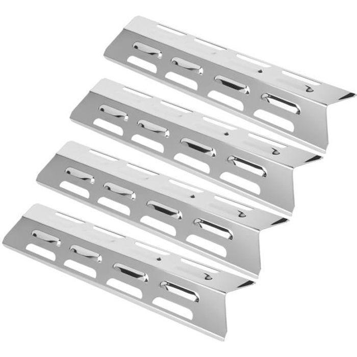 Plaques chauffantes pour gril - Durable - Acier inoxydable - 4 pièces - Compatible avec plusieurs modèles