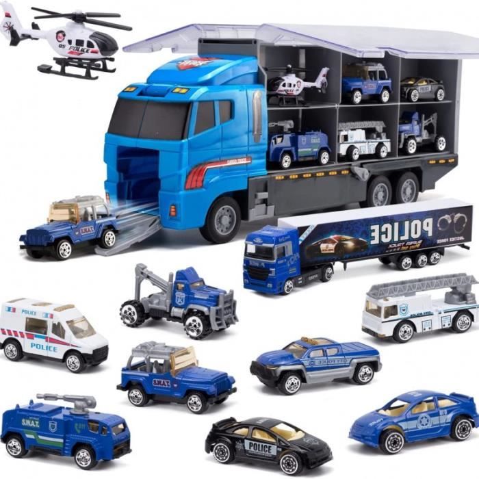 Jouet Voiture 10 en 1 Mini V hicule Metal Voiture de Police pour