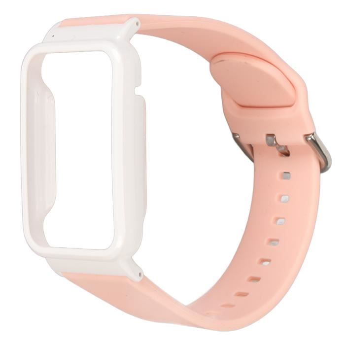 Boîtier de protection de bracelet de montre 2 en 1 adapté à Redmi Watch 3  Silicone réglable boîtier de bracelet de remplacement