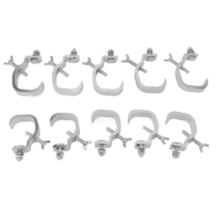 2 Pinces Pour Structure éclairage Scène - 25-30mm, Charge 100kg, Alliage Aluminium