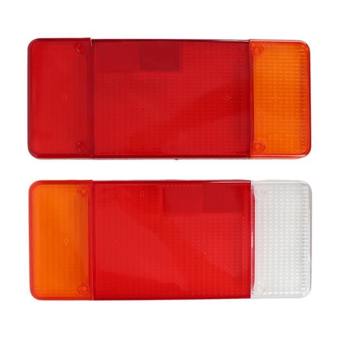 Paire de boîtiers de feux arrière de camions, couvercle gauche droit, rouge, orange et blanc, pour Iveco Eurocargo Daily.