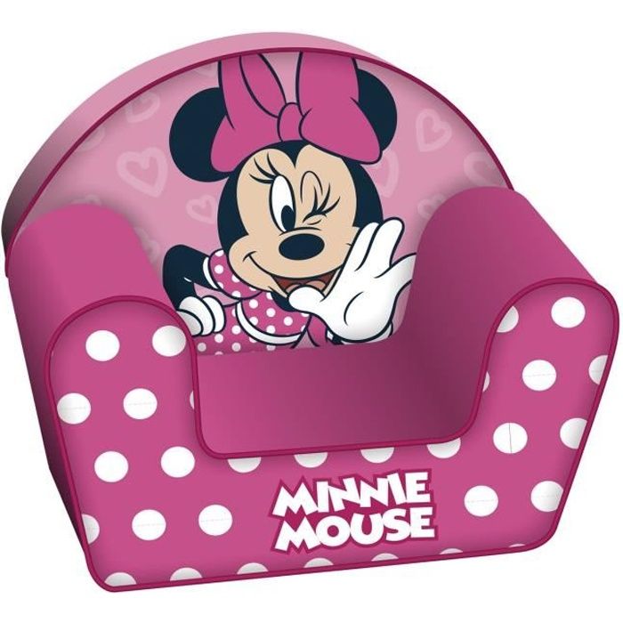 disney minnie mouse fauteuil forme club en mousse 41x50x32 cm