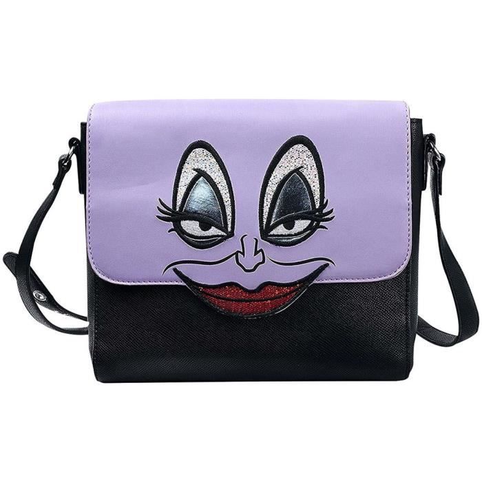 Sac à bandoulière Disney Ursula Croco Violet Dimensions