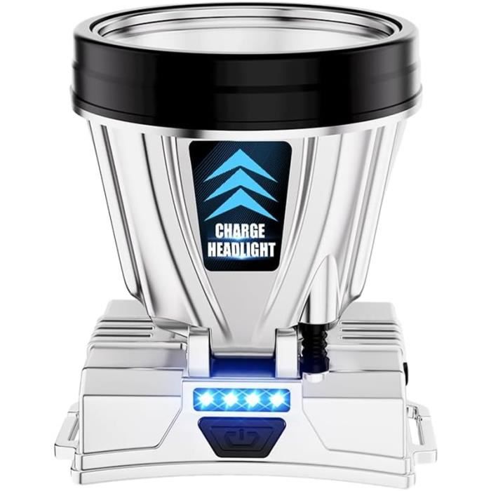 Lampe Frontale LED 990000 Lumens – Rechargeable, étanche – Idéale Pour Chasse Et Camping