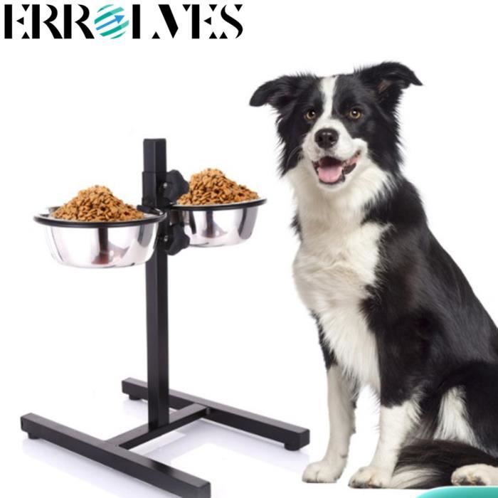 Comparer les prix de Bar alimentation pour chien avec 2 écuelles – INOX GAMELLE - ECUELLE - ACCESSOIRE DE GAMELLE ERROLVES®