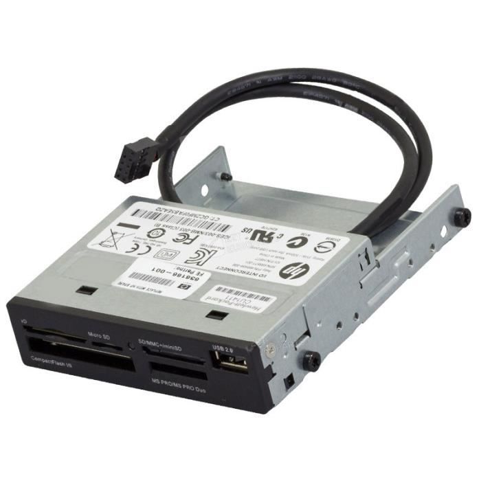 Lecteur de carte mémoire interne HP - P/N 468494-005 / 636166-001 / HI677 - Noir - USB 2.0 - Garantie 6 mois