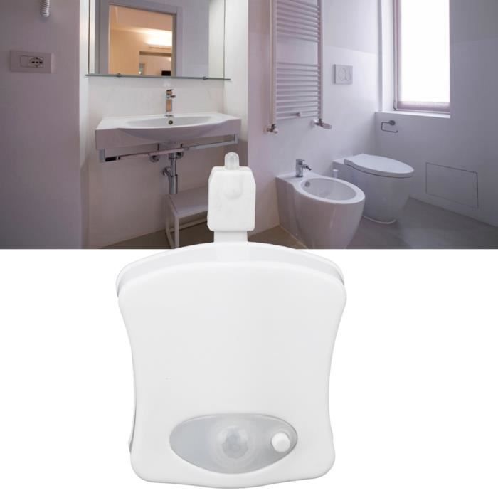 HURRISE Lampe de toilette Lampe de Cuvette de Toilette à LED, Lumière de  Capteur de Toilette avec 8 Couleurs luminaire decorative - Cdiscount Maison