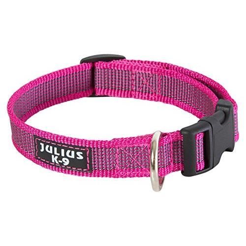 Julius K9 Collier Couleur et Gris, 20 mm x 27-42 cm, Rose-Gris 220CG-PN