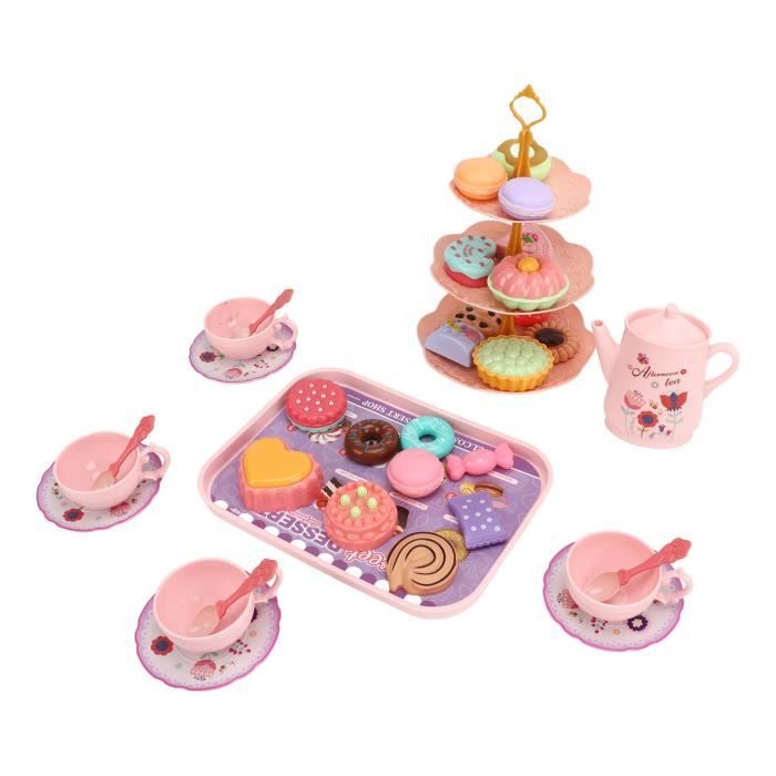Service à Thé Pour Enfants 52 Pièces EUZLABBY - Style Princesse, Avec Théière, Tasses, Accessoires Et Valise