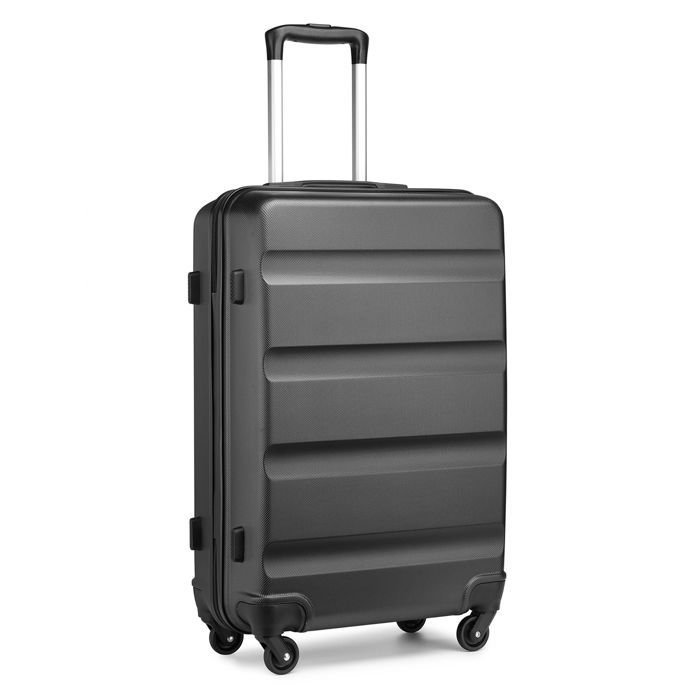 Valise Rigide KONO 75 Cm - 105 L - Gris - Trolley 4 Roues - ABS - Neuf