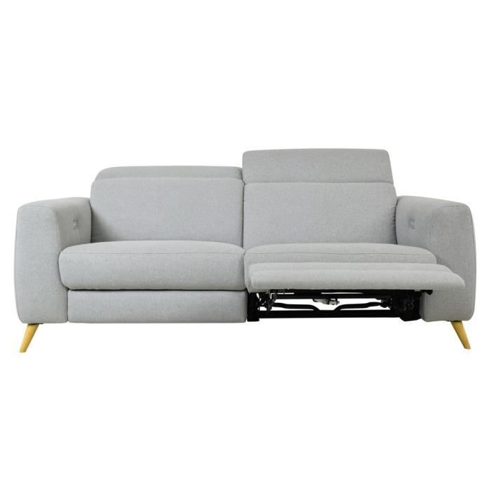 Canape Scandinave Relax Electrique 2 5 Places Kekka Gris Achat