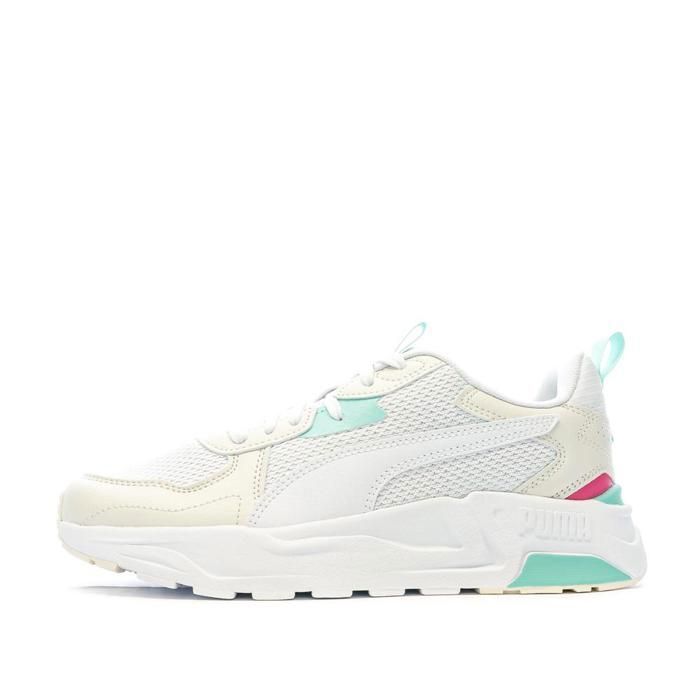 Puma Baskets Blanches/Bleu/Rose Homme Puma Trinity Lite