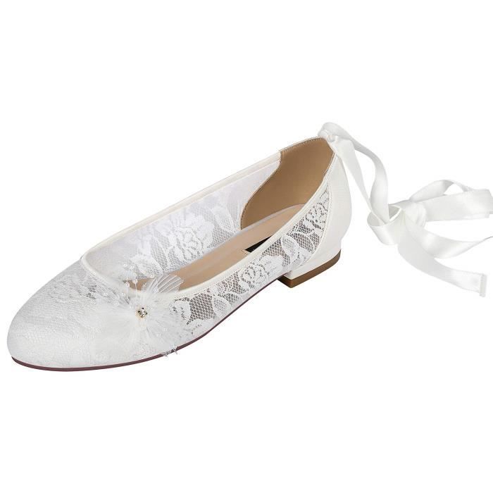 Ballerine mariage ivoire clearance