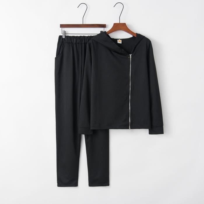 Ensemble Jogging Femme Survetêment Manches Longues Sweat Capuche Col Rond Loungewear Femmes Set Survêtement Complet Pour Printemps 2025 Légant Avec Sweat-Shirt Et Pantalon