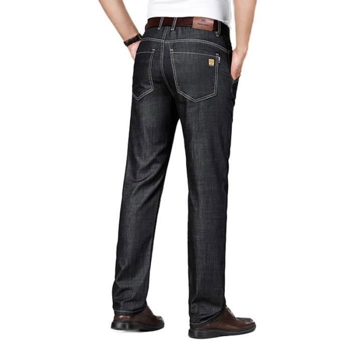Jean noir online homme coupe droite
