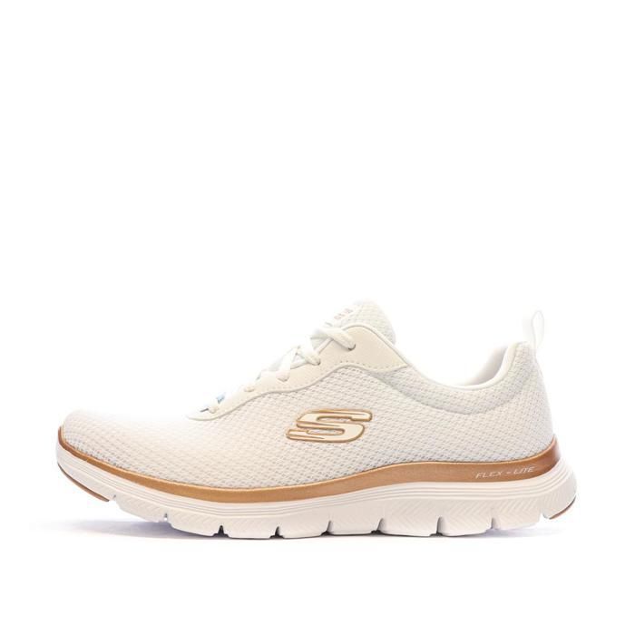 chaussures de fitness pour femme skechers flex appeal 4.0 - brilliant view blanc