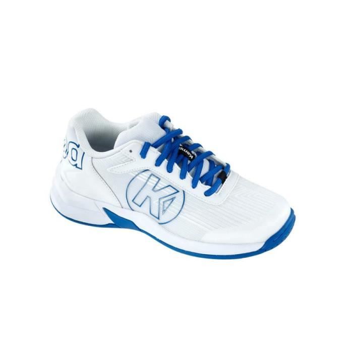 chaussures de handball indoor enfant kempa attack 2.0 - blanc/azur - 39