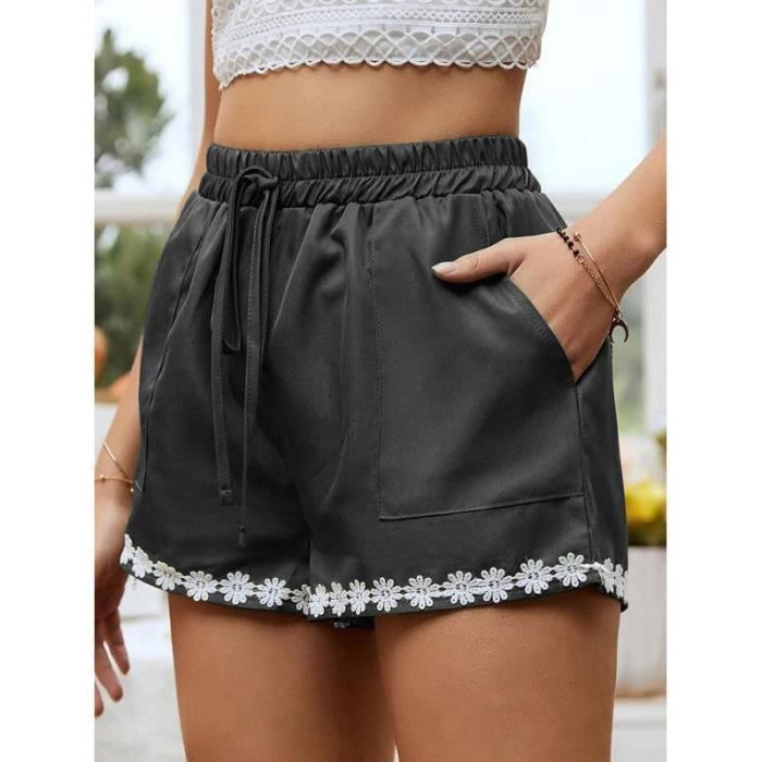 Short En Jersey. Taille élastique Et Poches, Vert Citron | Ulla Popken