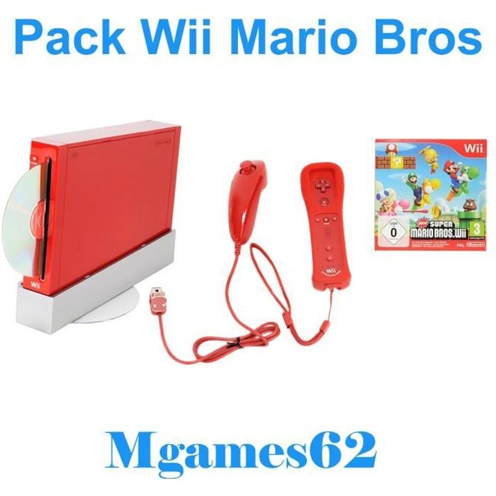 Console Wii Nintendo Rouge New Super Mario Bros Mgames62