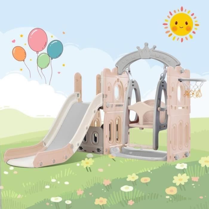 Toboggan enfant intérieurextérieur avec échelle, Panier de Basket